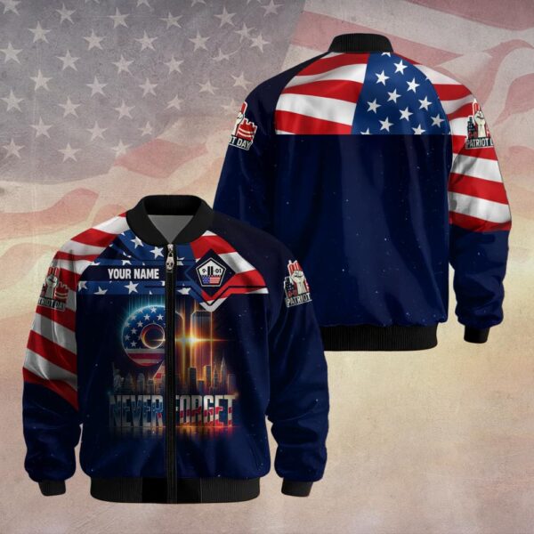 Custom Name United We Stand – Never Forget Shirt #DQH0089 - Bomber Jacket