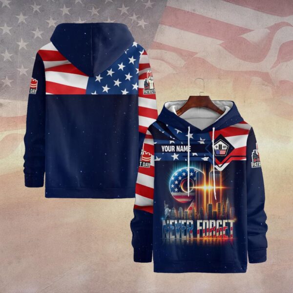 Custom Name United We Stand – Never Forget Shirt #DQH0089 - Hoodie