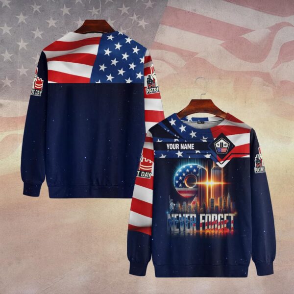 Custom Name United We Stand – Never Forget Shirt #DQH0089 - Sweatshirt