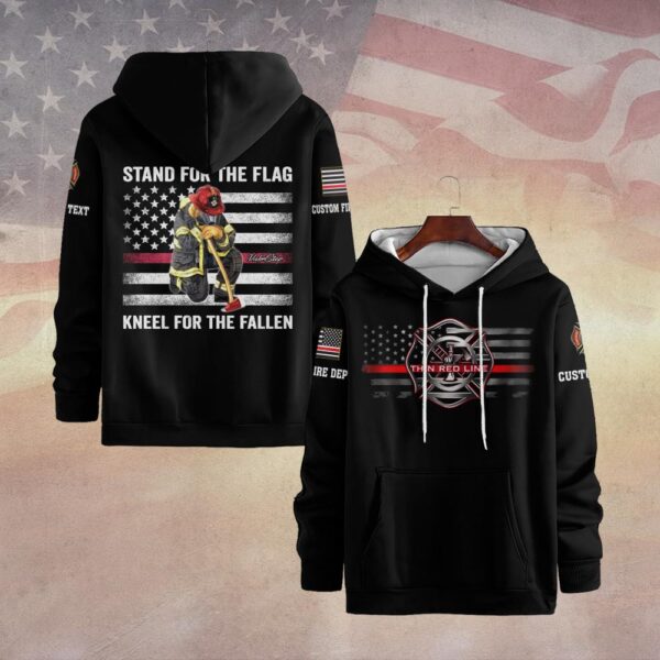 Custom Dept & Text Stand for the Flag – Kneel for the Fallen #DQH0096 - Hoodie