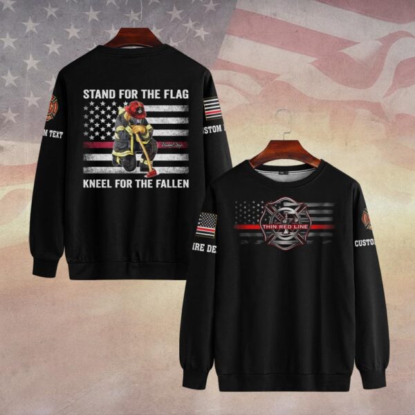 Custom Dept & Text Stand for the Flag – Kneel for the Fallen #DQH0096 - Sweatshirt