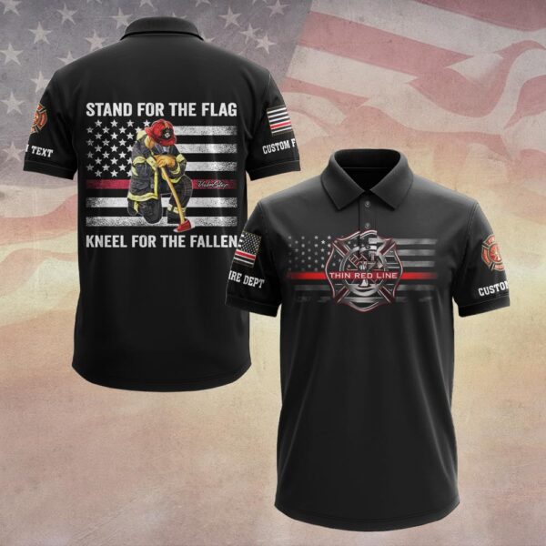 Custom Dept & Text Stand for the Flag – Kneel for the Fallen #DQH0096 - Polo