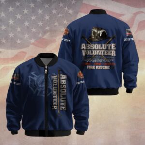 Custom Dept & Text Absolute Volunteer #DQH0097 - Bomber Jacket