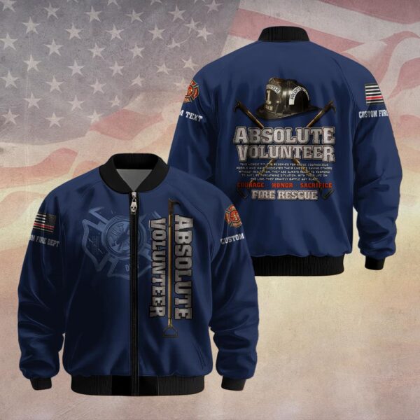 Custom Dept & Text Absolute Volunteer #DQH0097 - Bomber Jacket