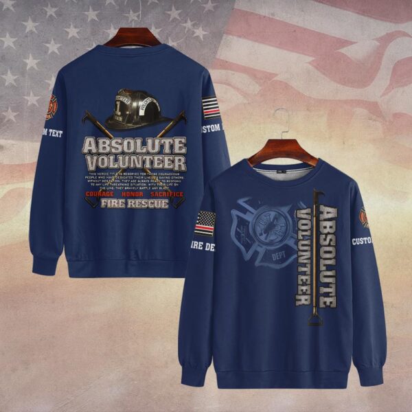 Custom Dept & Text Absolute Volunteer #DQH0097 - Sweatshirt