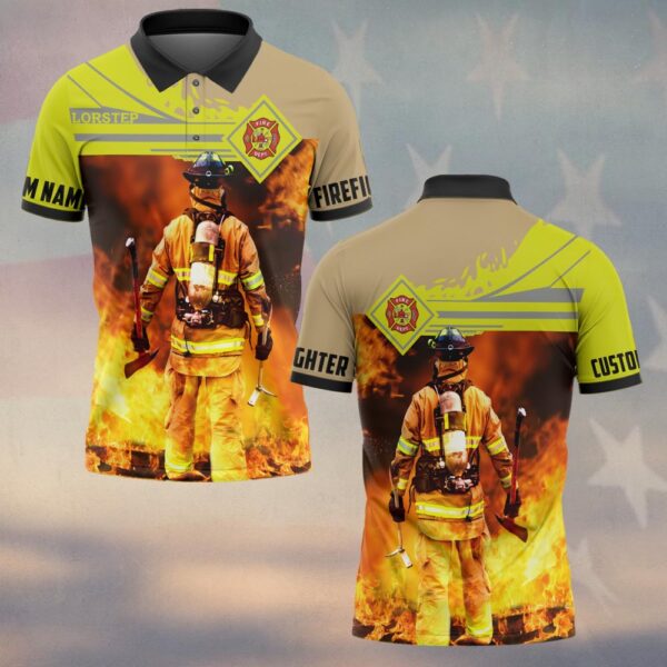 Custom Name – Into the Flames #DQH0109 - Polo