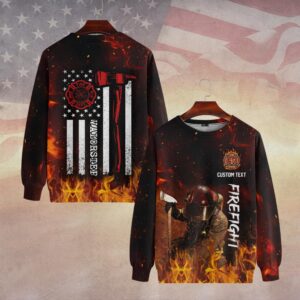 Custom Dept & Name Firefighter Thin Red Line #DQH0110 - Sweatshirt