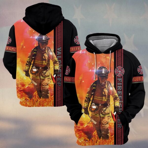 Custom Name – Firefighter in Action #DQH0112 - Hoodie