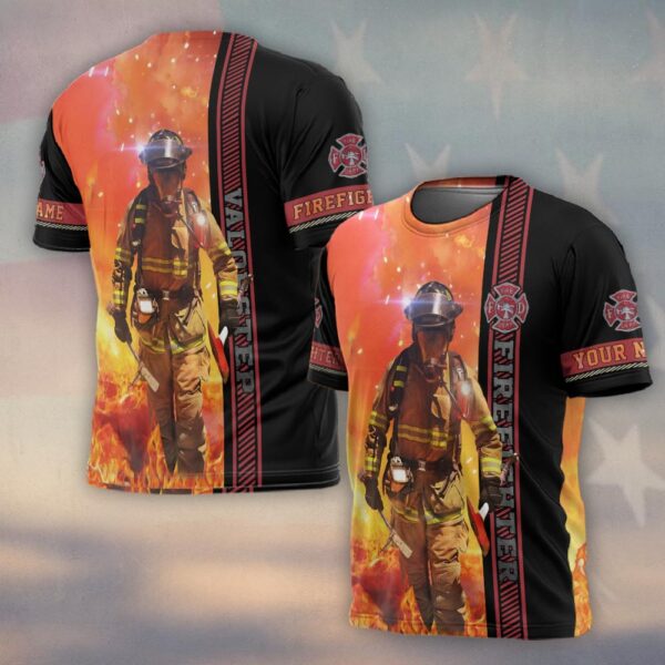 Custom Name – Firefighter in Action #DQH0112 - T-shirt