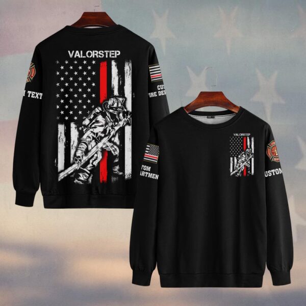 Custom Dept & Text Firefighter Thin Redline #DQH0123 - Sweatshirt