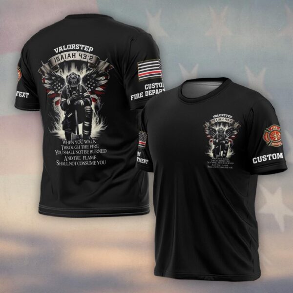 Custom Dept & Text Isaiah 43:2 #DQH0128 - T-shirt