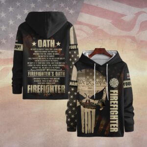 Custom Dept & Name FIREFIGHTER'S OATH #DQH0130 - Hoodie