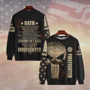 Custom Dept & Name FIREFIGHTER'S OATH #DQH0130 - Sweatshirt