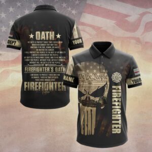 Custom Dept & Name FIREFIGHTER'S OATH #DQH0130 - Polo