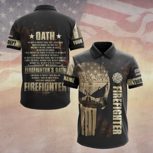 Custom Dept & Name FIREFIGHTER'S OATH #DQH0130 - Polo