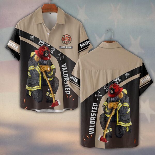 Custom Name Kneel For The Fallen Valor Prayer #DQH0111 - Short Sleeve Button Shirt
