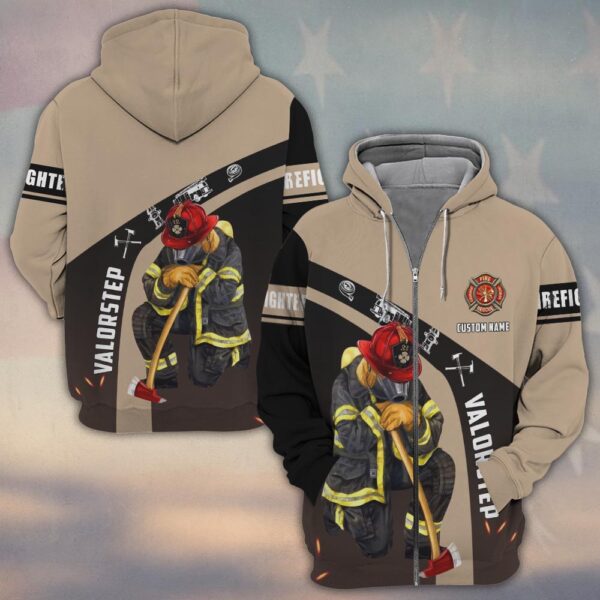 Custom Name Kneel For The Fallen Valor Prayer #DQH0111 - Zip Hoodie