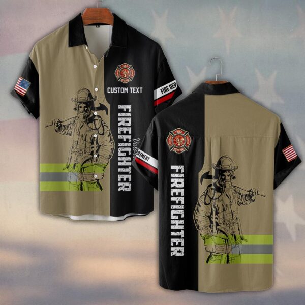 Custom Dept & Name Firefighter’s Stand Hivis #DQH0113 - Short Sleeve Button Shirt