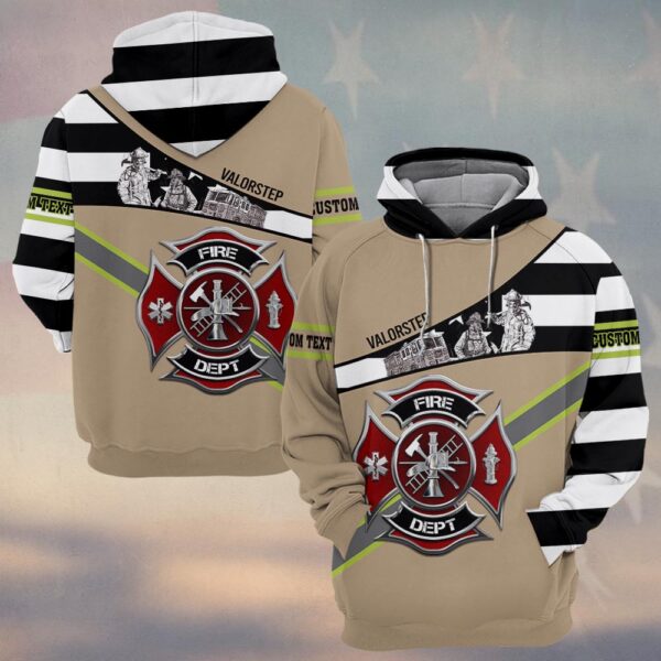 Custom Text Courage Stripe Brotherhood Emblem #DQH0114 - Hoodie
