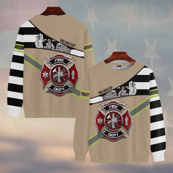 Custom Text Courage Stripe Brotherhood Emblem #DQH0114 - Sweatshirt