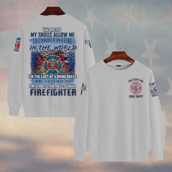Custom True Old School Firefighter #DQH0118 - Sweatshirt