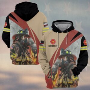 Custom Text Through The Flames Firefighter Inferno #DQH0126 - Hoodie