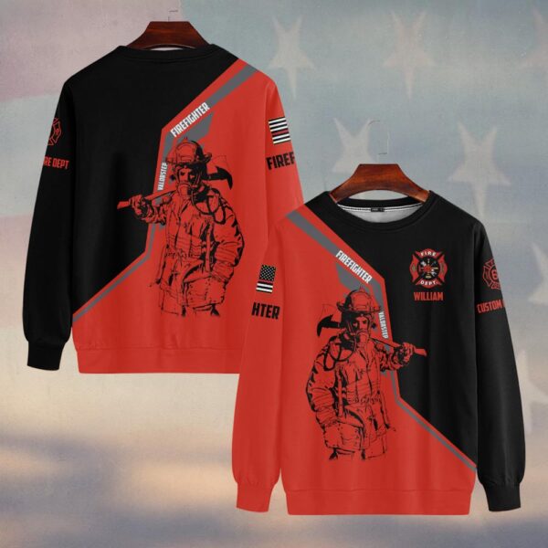 Custom Text & Dept & Number Brotherhood in Red #DQH0132 - Sweatshirt