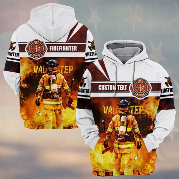 Custom Text Into The Flames Firefighter #DQH0137 - Hoodie