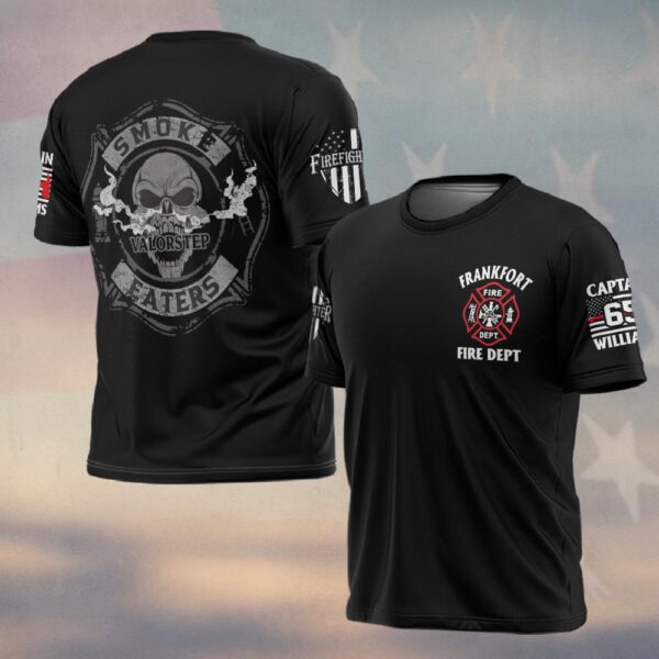 Custom Name, Dept, Rank & Number Smoke Eaters #DQH0140 - T-shirt