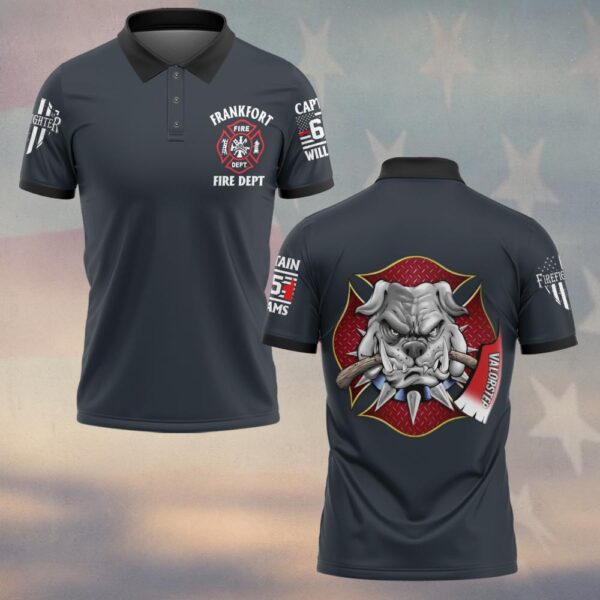 Custom Name, Dept, Rank & Number Maltese Cross Bulldog Pride #DQH0142 - Polo