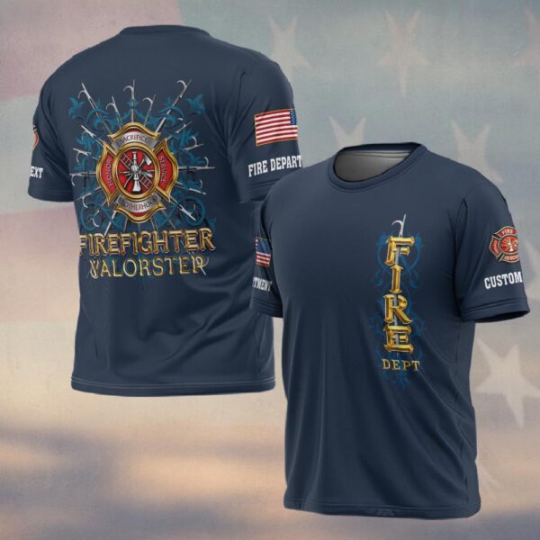 Custom Name & Dept Legacy Maltese Cross Firefighter #DQH0145 - T-shirt