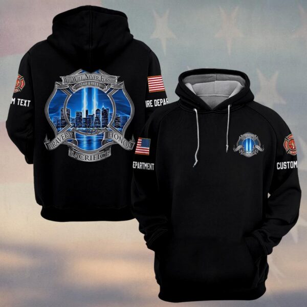 Custom Name & Dept Never Forget 9/11 #DQH0146 - Hoodie
