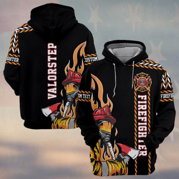 Custom Name Blaze Guardian Axe & Flames #DQH0153 - Hoodie