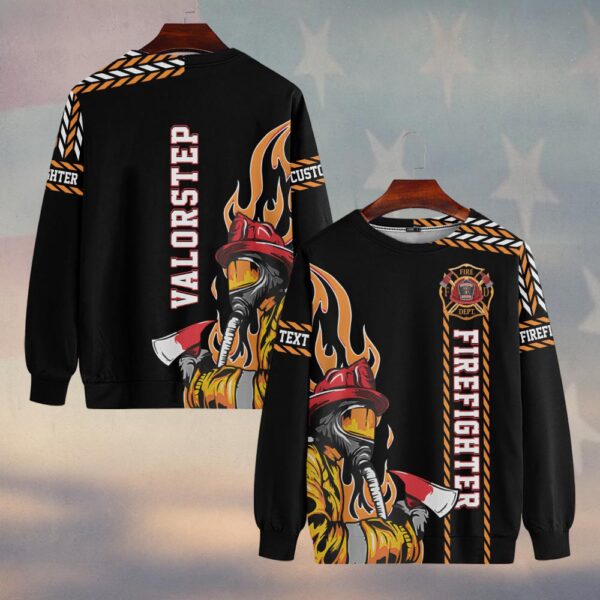 Custom Name Blaze Guardian Axe & Flames #DQH0153 - Sweatshirt