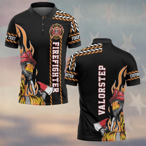 Custom Name Blaze Guardian Axe & Flames #DQH0153 - Polo