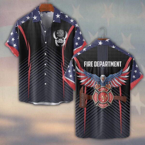 Custom Name Wings of Honor Edition #DQH0154 - Short Sleeve Button Shirt