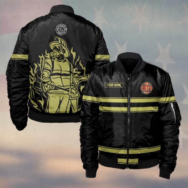 Custom Name Night Watch Firefighter Line Of Duty #DQH0155 - Bomber Jacket