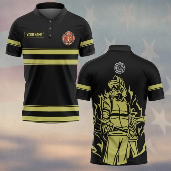 Custom Name Night Watch Firefighter Line Of Duty #DQH0155 - Polo