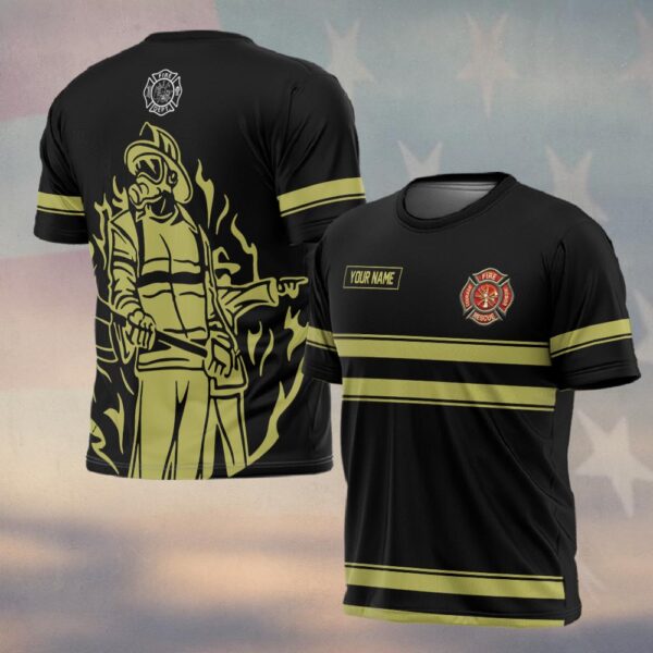 Custom Name Night Watch Firefighter Line Of Duty #DQH0155 - T-shirt