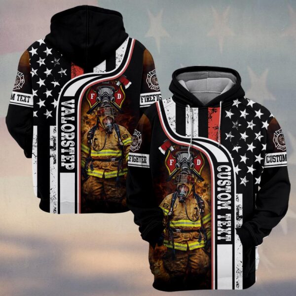Custom Name American Fire Guardian Thin Red Line #DQH0156 - Hoodie