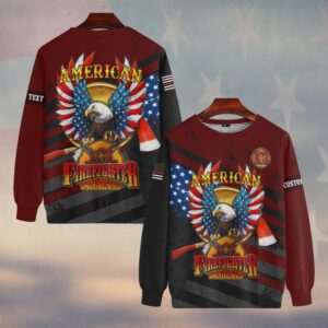 Custom Text Wings of Courage Firefighter #DQH0157 - Sweatshirt