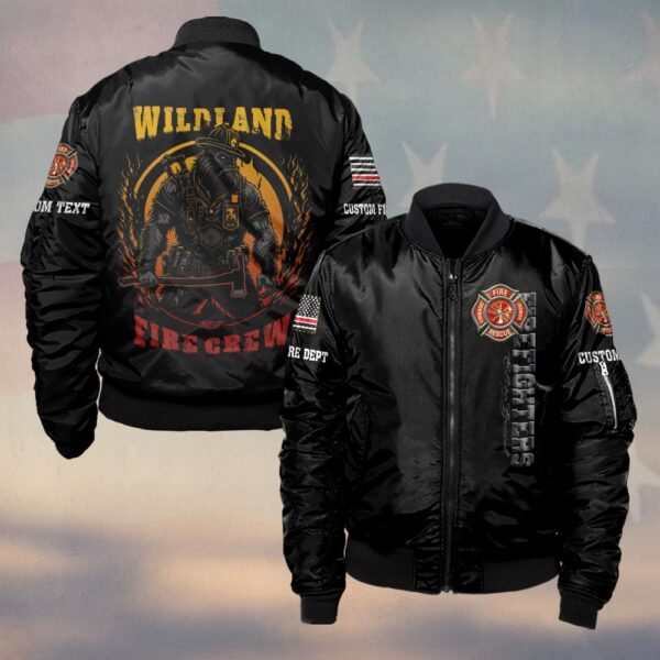 Custom Text & Dept Wildland Firefighter Bigfoot Editions #DQH0159 - Bomber Jacket