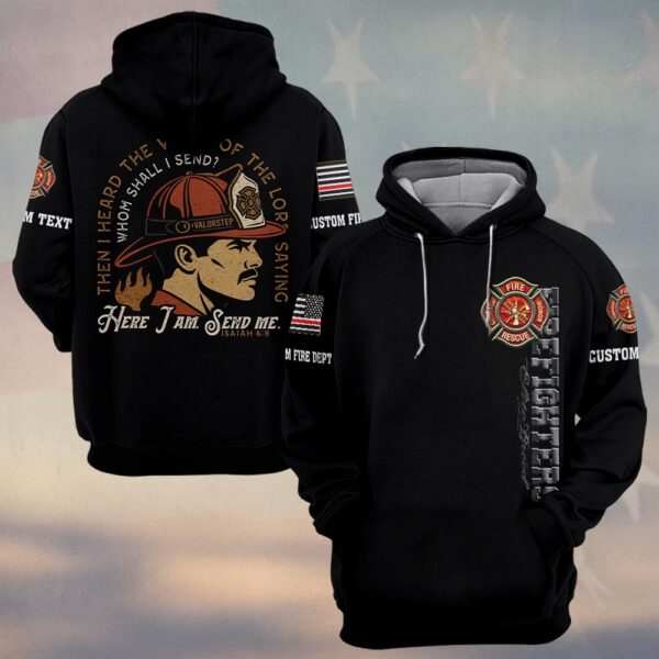 Custom Text & Dept Here I Am, Send Me #DQH0160 - Hoodie