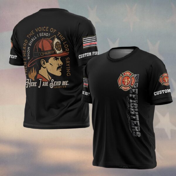 Custom Text & Dept Here I Am, Send Me #DQH0160 - T-shirt