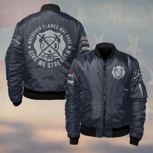 Custom Text Wherever Flames May Rage #DQH0162 - Bomber Jacket