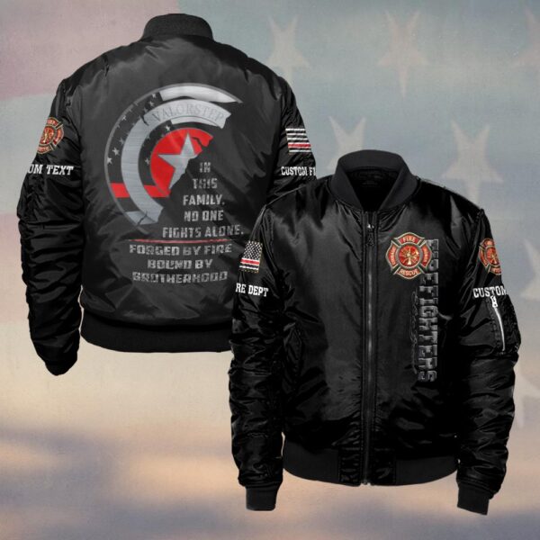 Custom Text & Dept No One FightS Alone #DQH0163 - Bomber Jacket