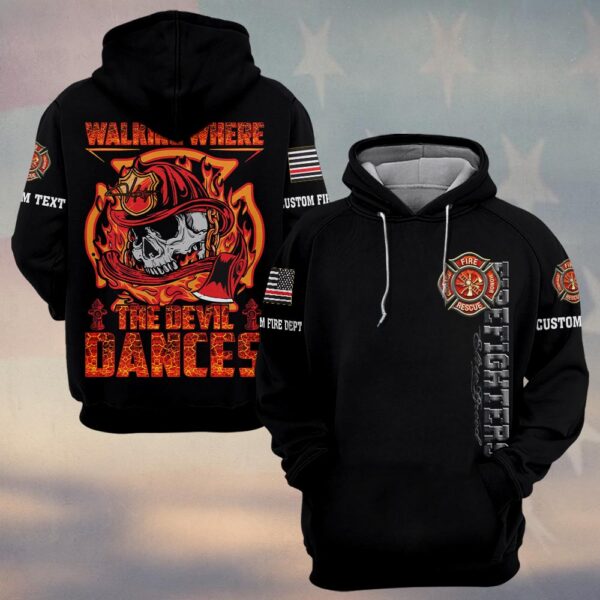 Custom Text & Dept Walking Where The Devil Dances #DQH0170 - Hoodie