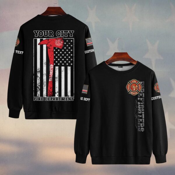 Custom Text & Dept Thin Red Line Axe #DQH0171 - Sweatshirt