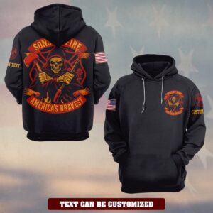 Custom Text Sons Of Fire America Bravest #DQH0177 - Hoodie