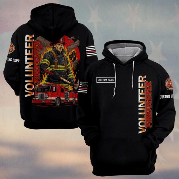 Custom Name & Dept The Red Engine Guardians Firefighter #DQH0183 - Hoodie